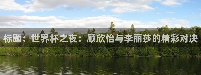 世界杯时间:标题:世界杯之夜:顾欣怡与李丽莎的精彩对决